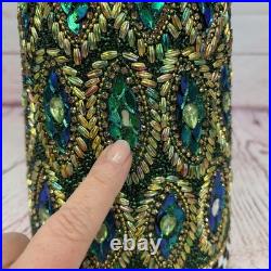 Mackenzie Childs Emerald Luxe Beaded Cone Trees Set of 3 30 Tall READ DESCRIP Mackenzie Childs Emerald Luxe Beaded Cone Trees Set of 3 30 Tall READ DESCRIP