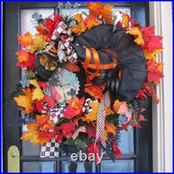 Mackenzie Childs Extra Large 32 X 32 Halloween Wreath Excellent Condition