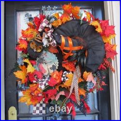 Mackenzie Childs Extra Large 32 X 32 Halloween Wreath Excellent Condition