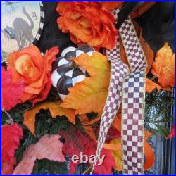 Mackenzie Childs Extra Large 32 X 32 Halloween Wreath Excellent Condition