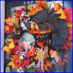 Mackenzie Childs Extra Large 32 X 32 Halloween Wreath Excellent Condition