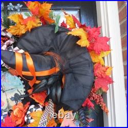 Mackenzie Childs Extra Large 32 X 32 Halloween Wreath Excellent Condition