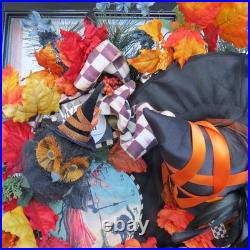 Mackenzie Childs Extra Large 32 X 32 Halloween Wreath Excellent Condition