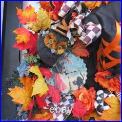 Mackenzie Childs Extra Large 32 X 32 Halloween Wreath Excellent Condition