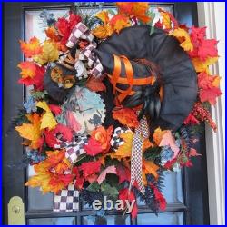 Mackenzie Childs Extra Large 32 X 32 Halloween Wreath Excellent Condition