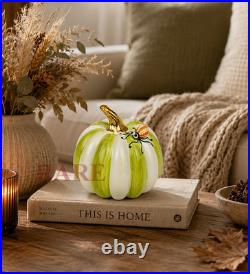 Mackenzie-Childs Fergal's Friend Spider on Mini Moss Stripe Pumpkin New