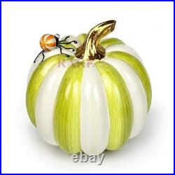 Mackenzie-Childs Fergal's Friend Spider on Mini Moss Stripe Pumpkin New