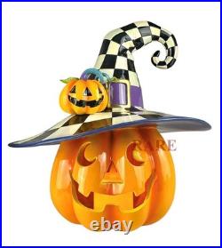 Mackenzie-Childs Fortune Teller Happy Jack Illuminated Pumpkin Halloween Mackenzie-Childs Fortune Teller Happy Jack Illuminated Pumpkin Halloween
