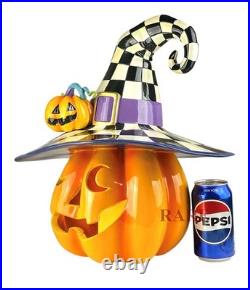Mackenzie-Childs Fortune Teller Happy Jack Illuminated Pumpkin Halloween