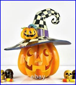 Mackenzie-Childs Fortune Teller Happy Jack Illuminated Pumpkin Halloween