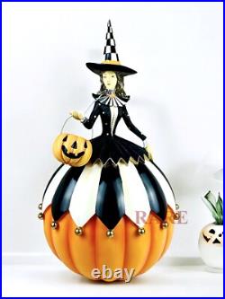 Mackenzie-Childs Good Witch 20.5 Tall x 9.24 Diameter Pumpkin New