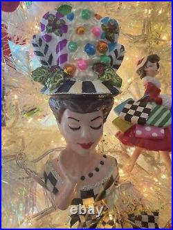 Mackenzie-Childs Granny Kitsch Lady Portrait Ornament. NIB More Available