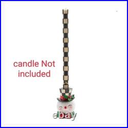 Mackenzie-Childs Granny Kitschy Snowman Frosty Courtly Check Candle Holder