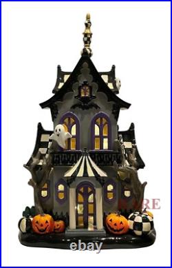 Mackenzie-Childs Halloween Illuminated Music Haunted House New No Box