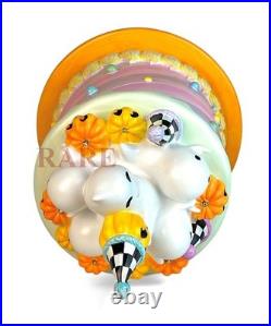 Mackenzie-Childs Halloween Trick or Treat Cake Pumpkins Ghosts Pedestal New Box