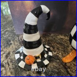 Mackenzie Childs Hostess Set Halloween Witches Witch Hat Toothpick Holder