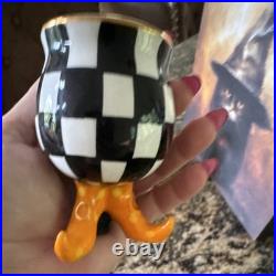 Mackenzie Childs Hostess Set Halloween Witches Witch Hat Toothpick Holder