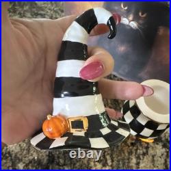 Mackenzie Childs Hostess Set Halloween Witches Witch Hat Toothpick Holder