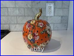 Mackenzie Childs Medium Orange Flower Market Pumpkin