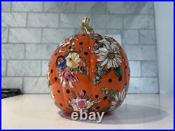 Mackenzie Childs Medium Orange Flower Market Pumpkin