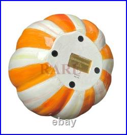Mackenzie-Childs Orange Stripe Small 10 Pumpkin Halloween New
