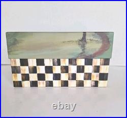 Mackenzie Childs Parchment Check Sheep Ornament withOriginal Box and Tag