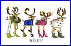 Mackenzie-Childs Patience Brewster Dash Away Reindeer Mini Ornaments New No Box