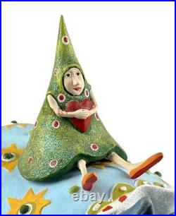 Mackenzie-Childs Patience Brewster Large Jambo Roberta Rhino Figure With Tree