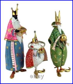 Mackenzie-Childs Patience Brewster Nativity World Magi Figures New Box