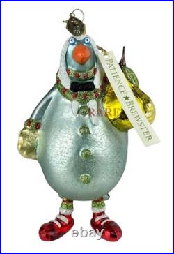 Mackenzie-Childs Patience Brewster Partridge With a Pear Glass Ornament New