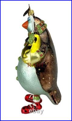 Mackenzie-Childs Patience Brewster Partridge With a Pear Glass Ornament New