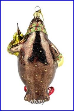 Mackenzie-Childs Patience Brewster Partridge With a Pear Glass Ornament New