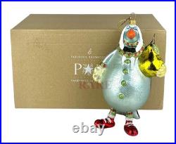 Mackenzie-Childs Patience Brewster Partridge With a Pear Glass Ornament New