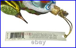 Mackenzie-Childs Patience Brewster Partridge With a Pear Glass Ornament New