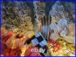 Mackenzie Childs Ribbon Courtly Checkse Fall Holiday Lighted 9 Foot Garland Mackenzie Childs Ribbon Courtly Checkse Fall Holiday Lighted 9 Foot Garland