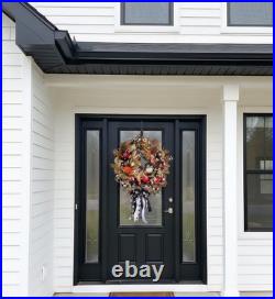 Mackenzie Childs Ribbon Spider Fall Halloween THANKSGIVING Holiday Door Wreath