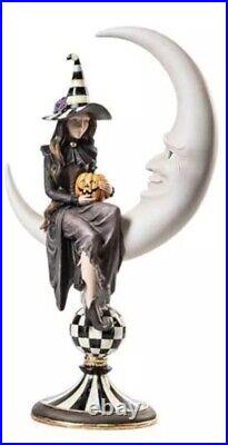 Mackenzie-Childs Spellbound Witch On Crescent Moon Rare New