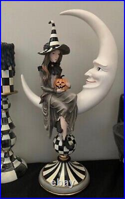 Mackenzie-Childs Spellbound Witch On Crescent Moon Rare New