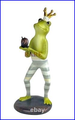 Mackenzie-Childs Sterling Check Fergal The Frog With Snail Décor New No Box