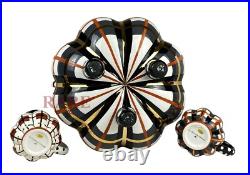 Mackenzie-Childs Tartan Spice Punch Bowl Ladle & 2 Mugs 11 Tall Ceramic New