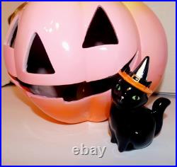 Mackenzie Childs Treat Or Treat Illuminated Jack O Lantern, New In Box