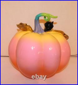 Mackenzie Childs Treat Or Treat Illuminated Jack O Lantern, New In Box