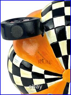 Mackenzie-Childs Trick or Treat Friend in Cart Pumpkin 7 Tall New No Box