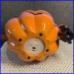 Mackenzie-Childs Trick or Treat Illuminated Jack O' Lantern Halloween Pink Rare