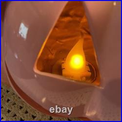 Mackenzie-Childs Trick or Treat Illuminated Jack O' Lantern Halloween Pink Rare