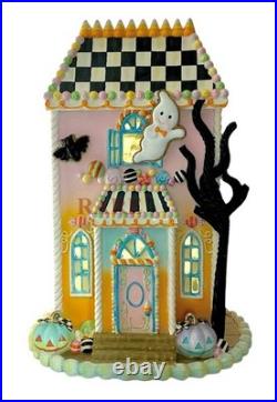 Mackenzie-Childs Trick or Treat Illuminated Sweets Mansion New Box