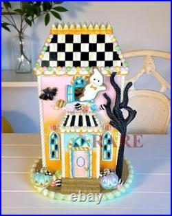 Mackenzie-Childs Trick or Treat Illuminated Sweets Mansion New Box