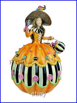 Mackenzie-Childs Trick or Treat Illuminated Witch Figurine 14.25 Tall New Box