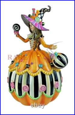 Mackenzie-Childs Trick or Treat Illuminated Witch Figurine 14.25 Tall New Box