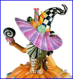 Mackenzie-Childs Trick or Treat Illuminated Witch Figurine 14.25 Tall New Box